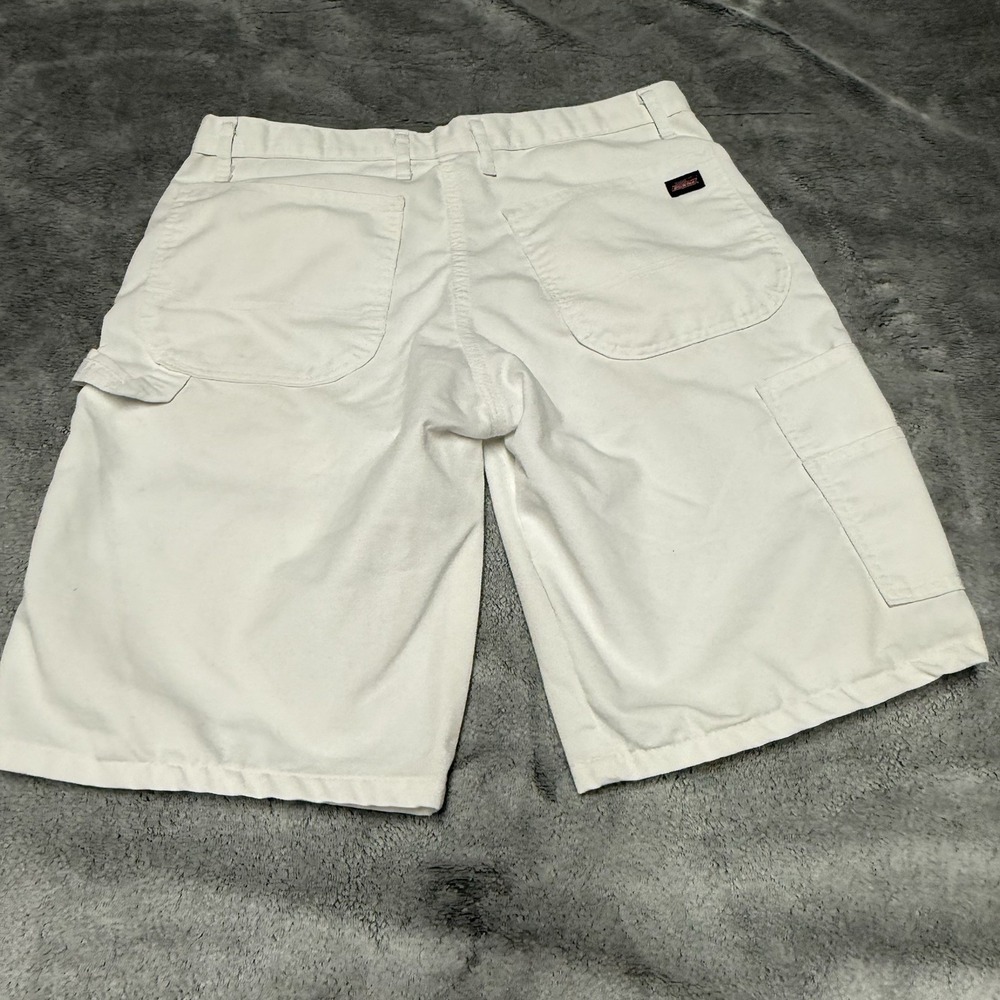 Dickies White Carpenter Shorts Mens 32 Grunge Workwear Distressed W841FJ8